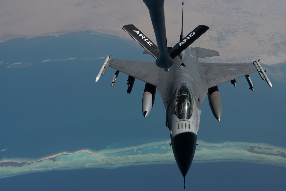 U.S. Fighting Falcons conduct Defensive Counter-Air operations over the CENTCOM AOR