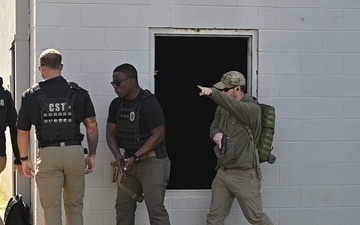 4th Civil Support Team stacks against building