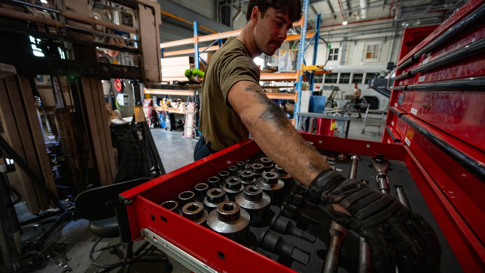 379th ELRS Airmen maintain the Wing's vehicle fleet
