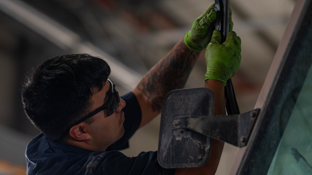 379th ELRS Airmen maintain the Wing's vehicle fleet