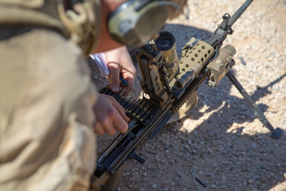 Coalition Forces Fire M249 Light Machine Gun