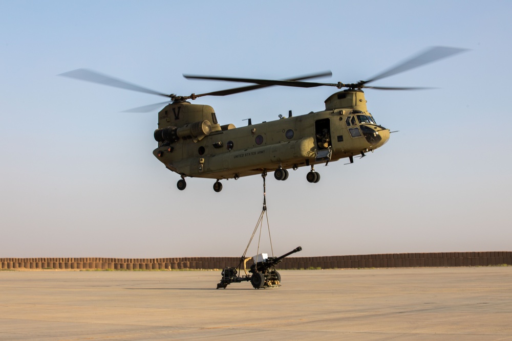 Coalition Forces Conduct Dry Sling Load Operation