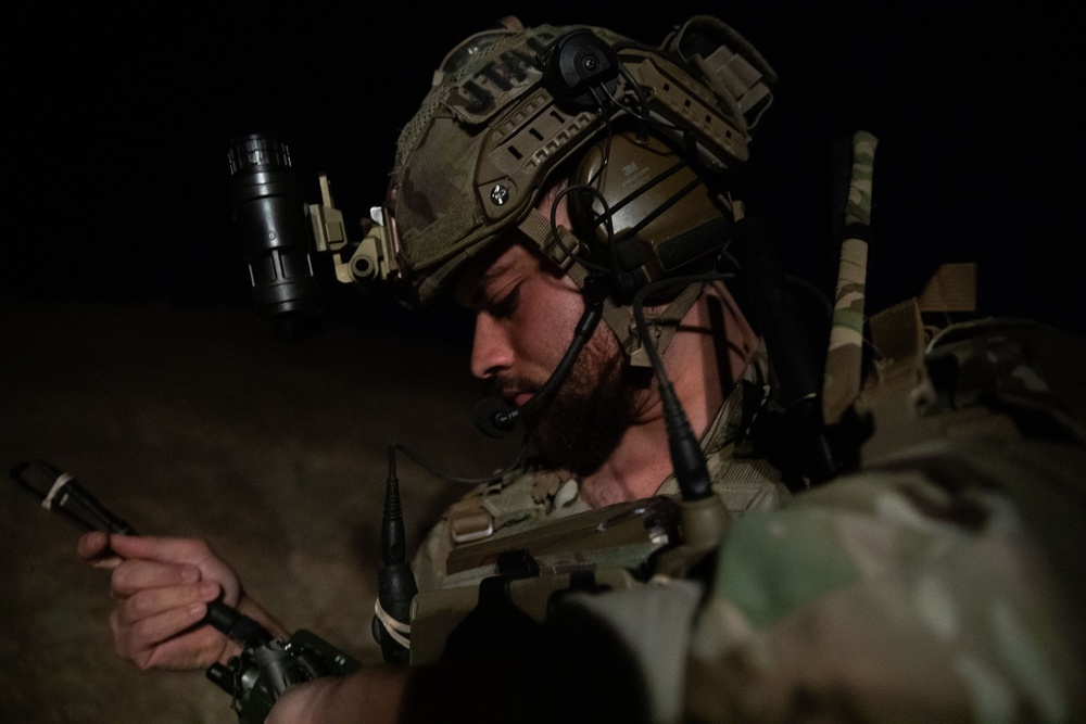 Coalition Forces Conduct Night Fire Exercise