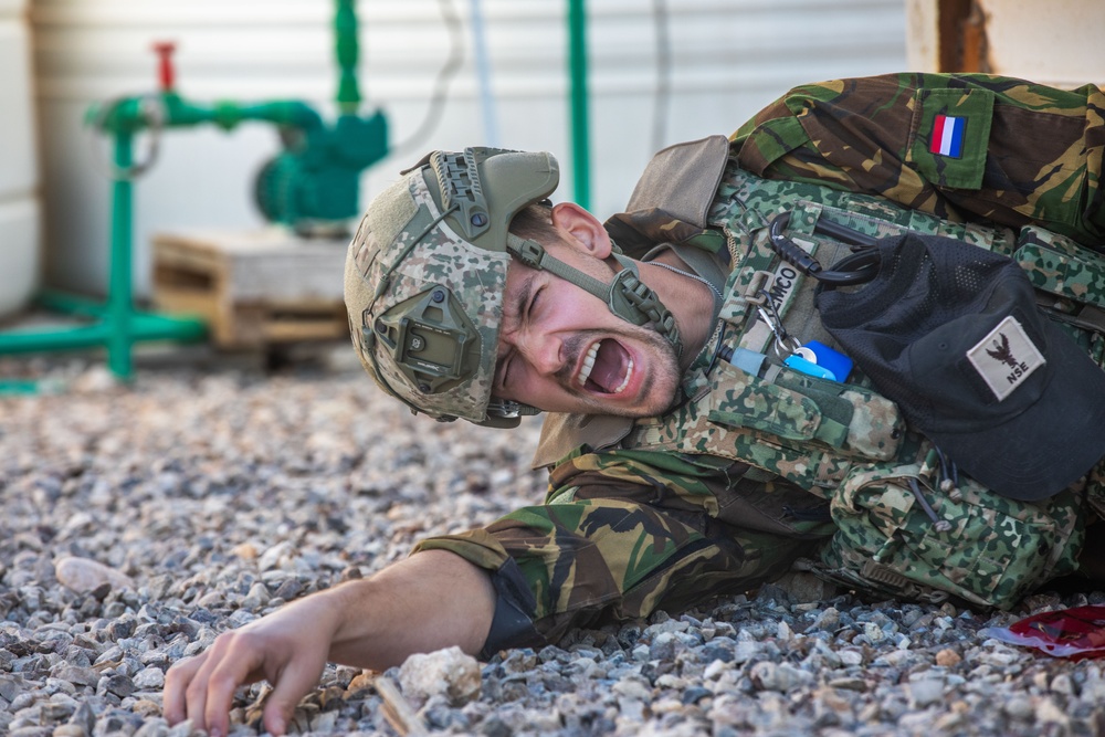 Coalition Forces Conduct Base Defense Exercise at AAAB