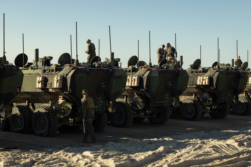 U.S. Marines with 2d Assault Amphibian Battalion, 2d Marine Division conduct ACV Testing