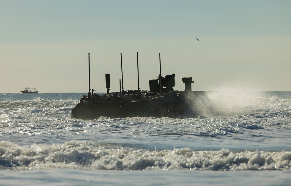 U.S. Marines with 2d Assault Amphibian Battalion, 2d Marine Division conduct ACV Testing