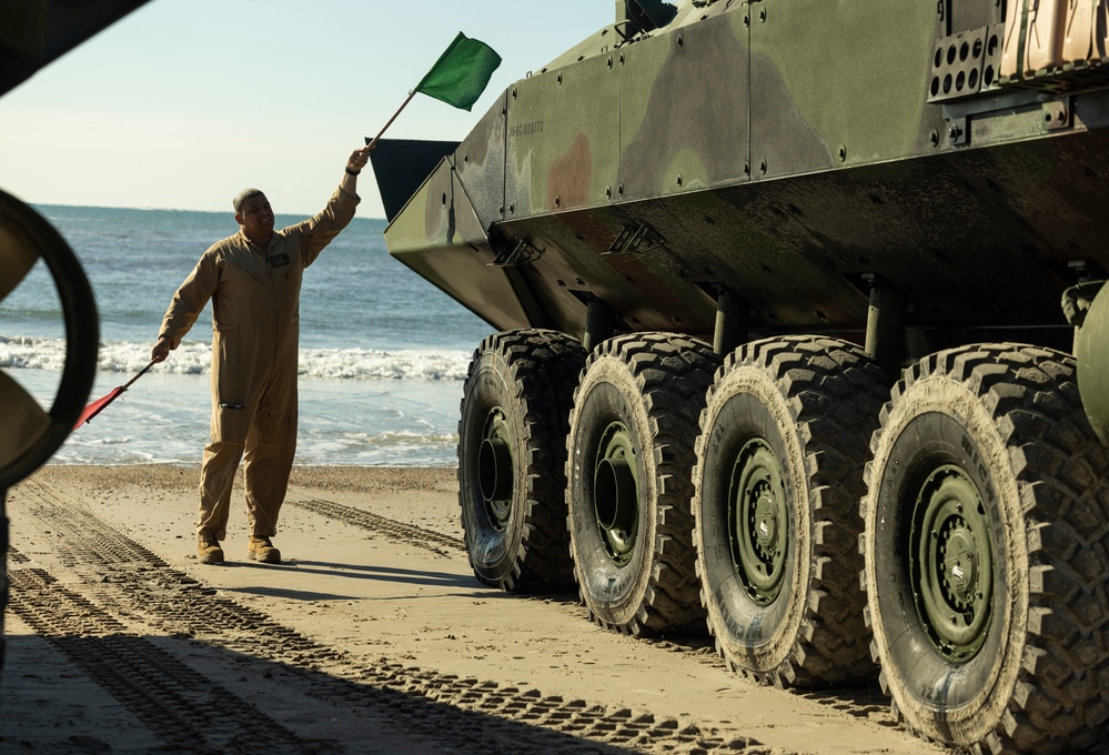 U.S. Marines with 2d Assault Amphibian Battalion, 2d Marine Division conduct ACV Testing