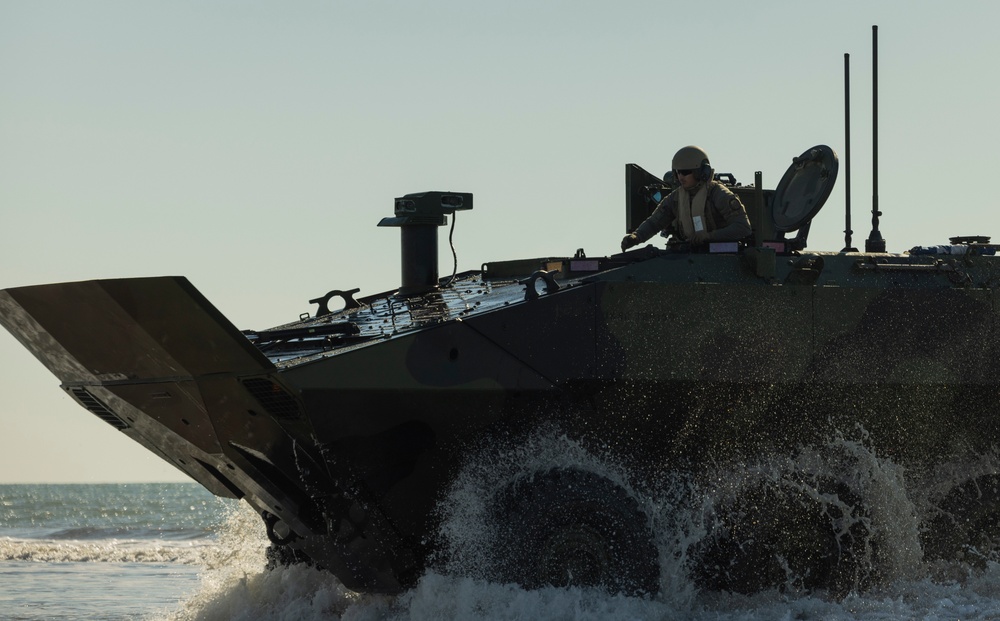 U.S. Marines with 2d Assault Amphibian Battalion, 2d Marine Division conduct ACV Testing