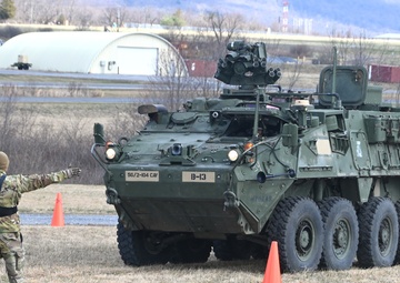 56th SBCT Soldiers train on upgraded Strykers