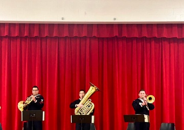 U.S. Fleet Forces Brass Quintet visits Woodstock Elementary School