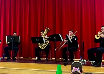 U.S. Fleet Forces Brass Quintet visits Woodstock Elementary School