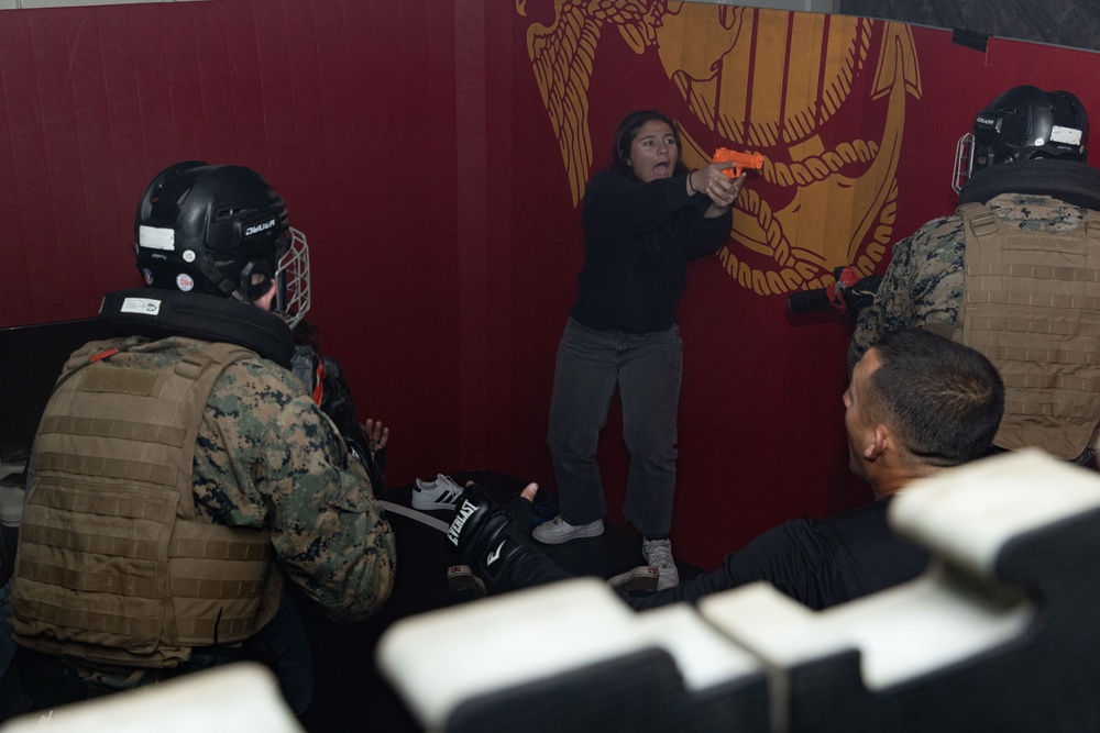 Marines take part in scenario-based training during corporals course