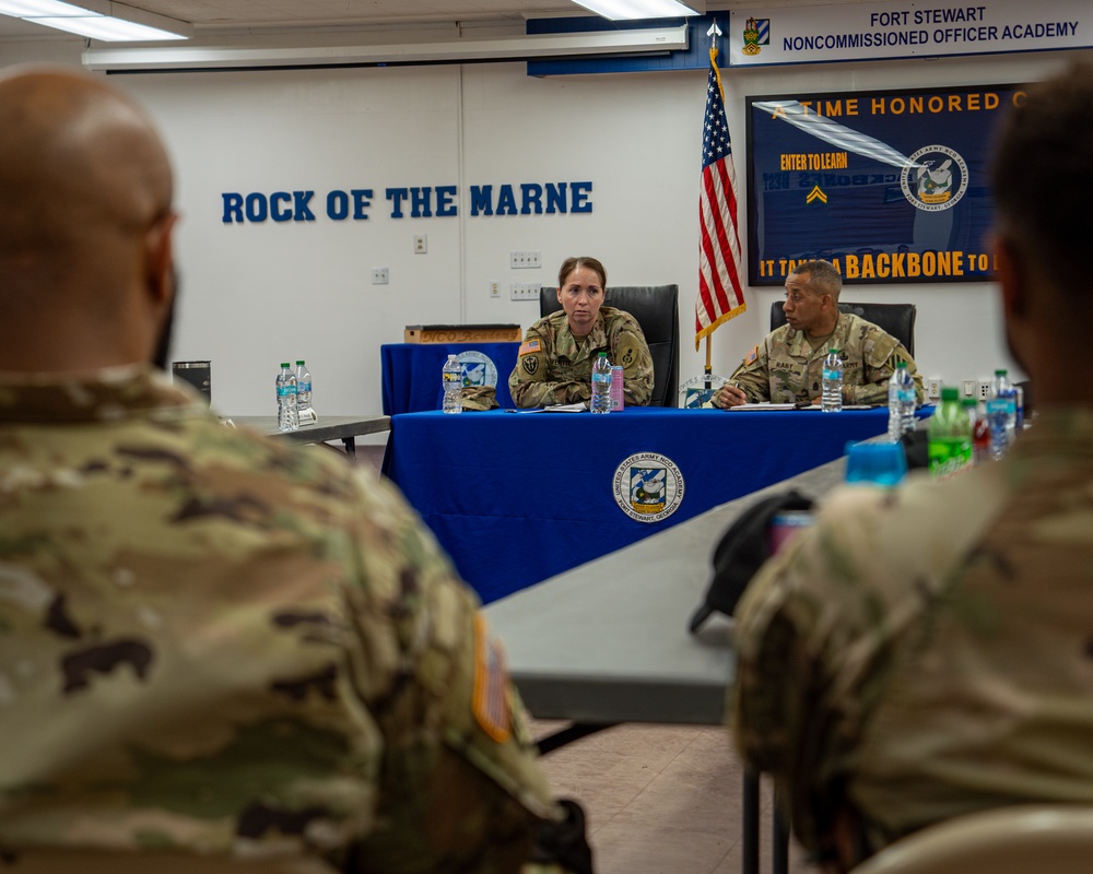 The NCO Leadership Center of Excellence Commandant visits Fort Stewart