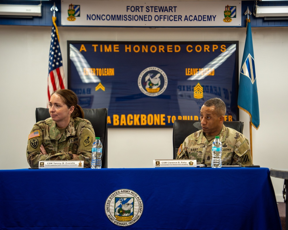 The NCO Leadership Center of Excellence Commandant visits Fort Stewart
