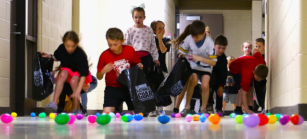 Mount Vernon Easter Egg Hunt Brings Illinois National Guard Families and Families of the Fallen Together
