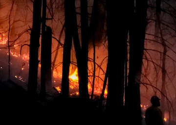 South Carolina National Guard assist the South Carolina Forestry Commission during the Table Rock Complex Wildfires