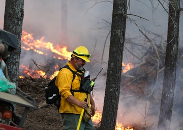 South Carolina National Guard assist the South Carolina Forestry Commission during the Table Rock Complex Wildfires