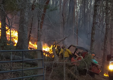 South Carolina National Guard assist the South Carolina Forestry Commission during the Table Rock Complex Wildfires