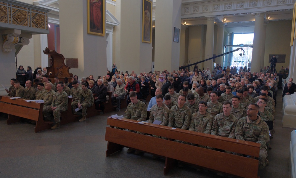 Vilnius cathedral holds special church service for missing U.S. soldiers