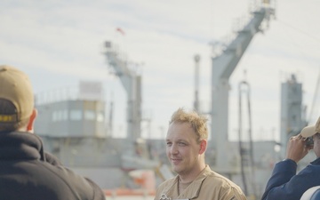 USS Winston S. Churchill executes Replenishment at Sea