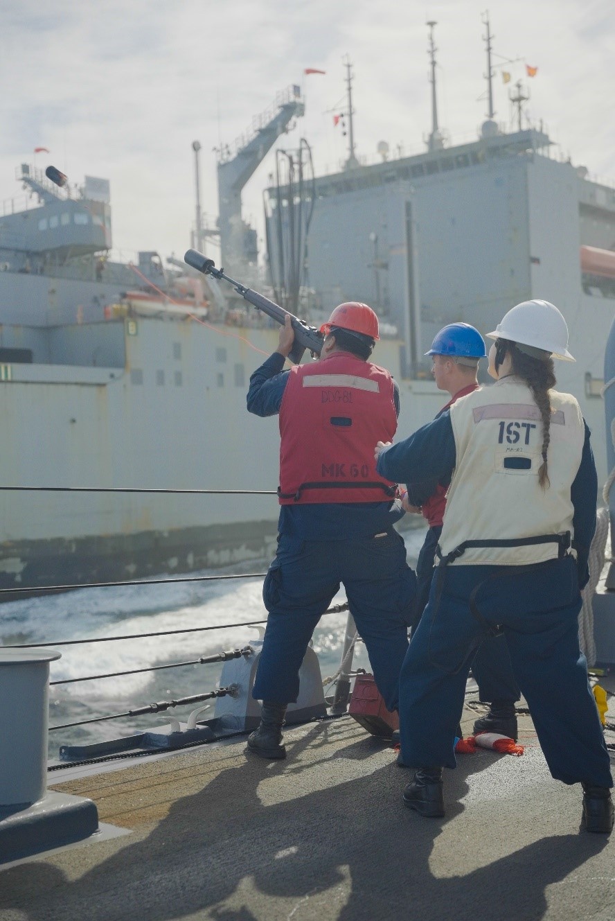USS Winston S. Churchill executes Replenishment at Sea