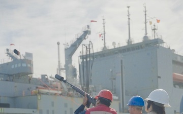 USS Winston S. Churchill Executes Replenishment At Sea