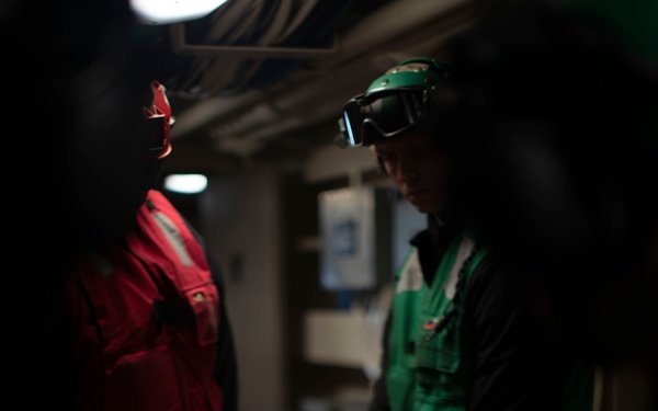 NASA Astronauts and US Navy Sailors participate in URT-12 medical drills