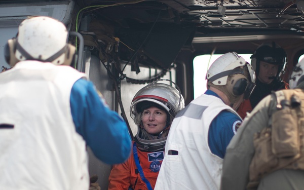 NASA Astronauts and US Navy Sailors participate in URT-12 medical drills