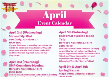 Marine Corps Air Station Iwakuni April 2025 Calendar