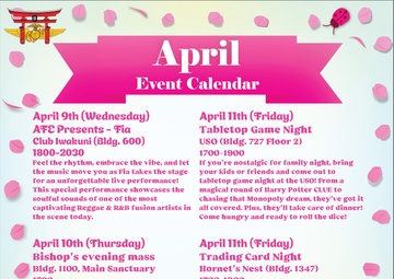 Marine Corps Air Station Iwakuni April 2025 Calendar