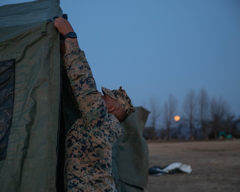 Northern Dragon 25: CLC-36 and H&amp;HS MCAS Iwakuni Marines set up camp