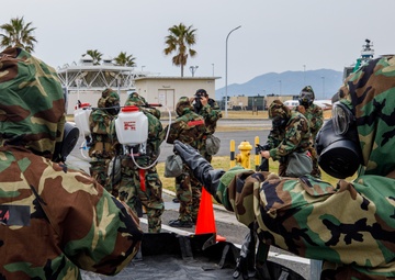 MCAS Iwakuni EOD and CBRN conduct chemical environment training with JGSDF