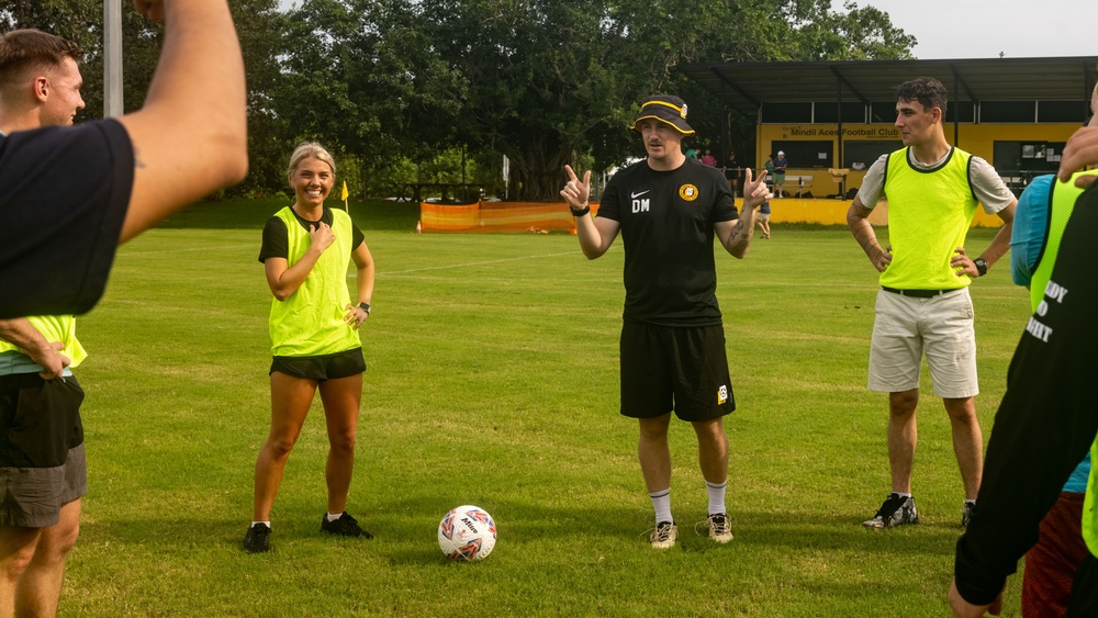MRF-D 25.3: U.S. Marines soccer game with Mindil Aces Football Club