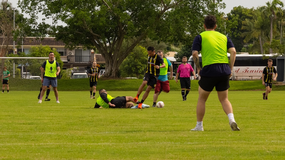 MRF-D 25.3: U.S. Marines soccer game with Mindil Aces Football Club