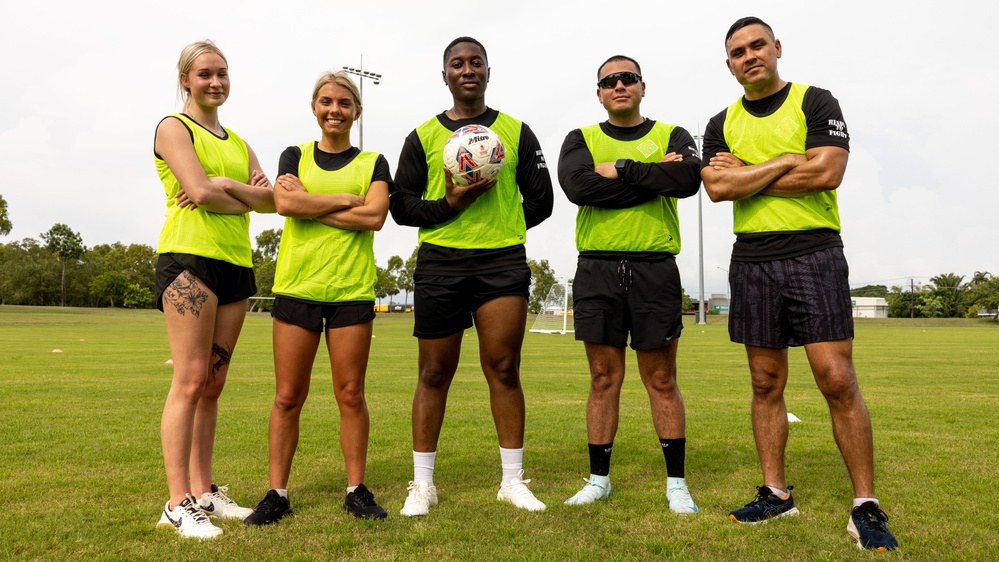 MRF-D 25.3: U.S. Marines soccer game with Mindil Aces Football Club