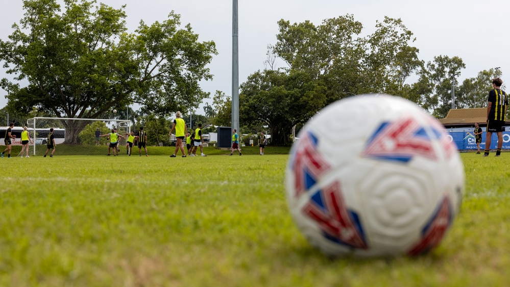 MRF-D 25.3: U.S. Marines soccer game with Mindil Aces Football Club