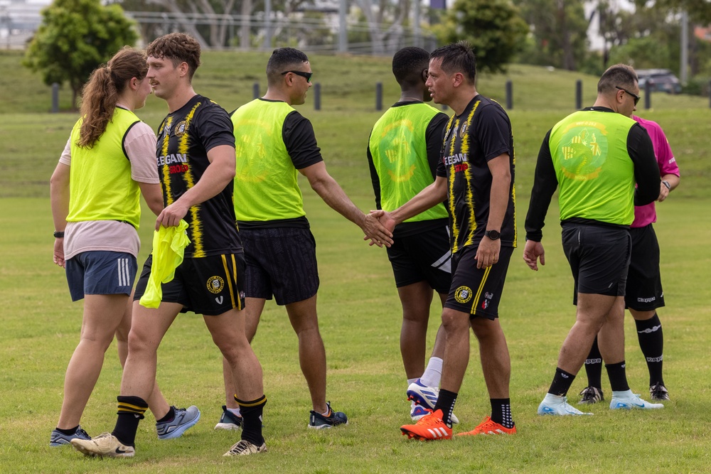 MRF-D 25.3: U.S. Marines soccer game with Mindil Aces Football Club