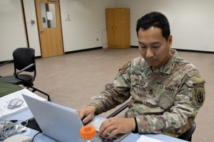 Mustang troops demonstrate their firing skills