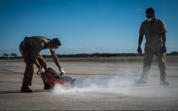 45th CES repairs flight line at PSFB