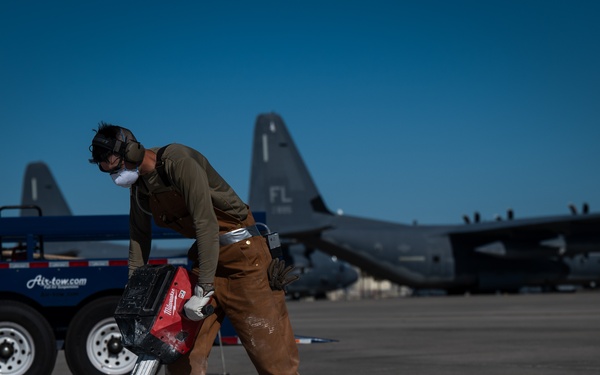45th CES repairs flight line at PSFB