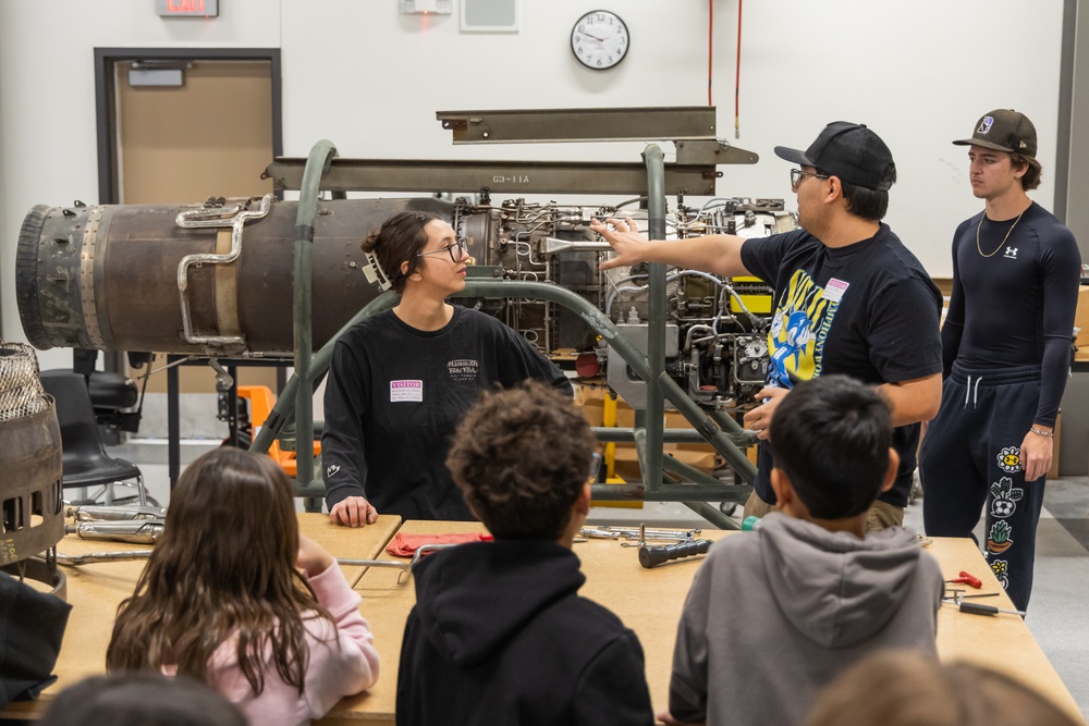 STARBASE students visit the Desert High School Aerospace Lab at Edwards Air Force Base