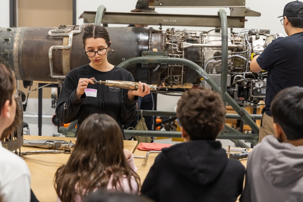 STARBASE students visit the Desert High School Aerospace Lab at Edwards Air Force Base
