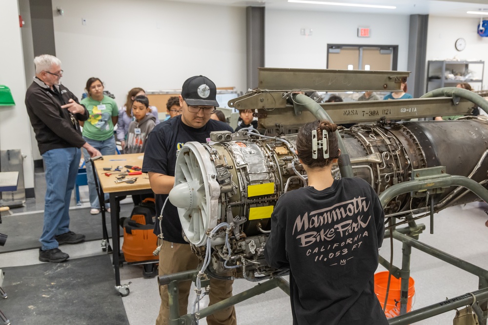 STARBASE students visit the Desert High School Aerospace Lab at Edwards Air Force Base