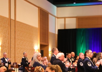 Service Members and their families gather for Service Member and Employee of the Year Banquet