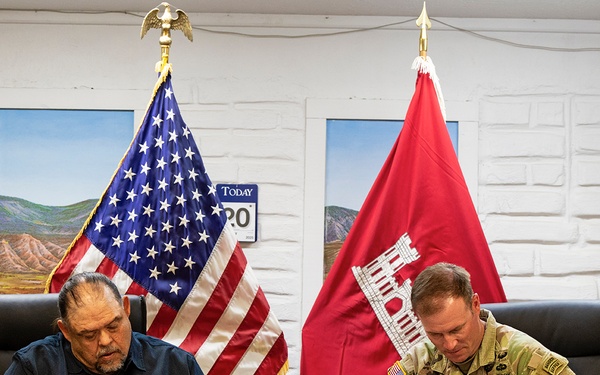 USACE-Albuquerque District, Village of Cuba, N.M., sign agreement for new water storage project