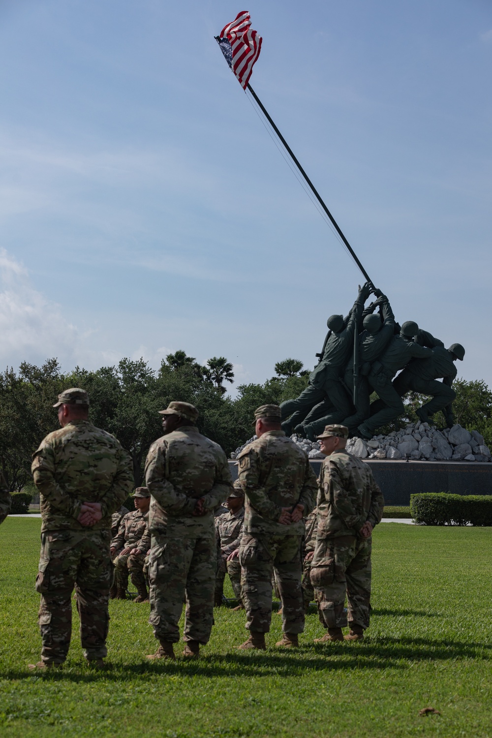 US National Guard holds ceremony during southern border mission