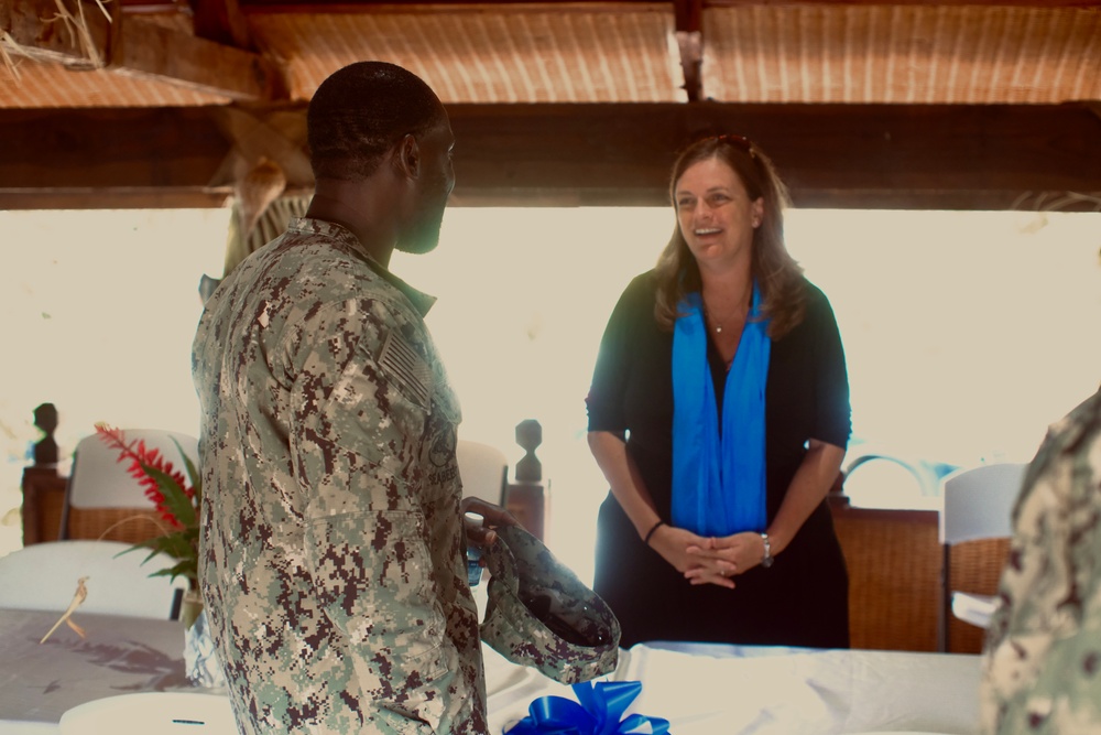 SEABEES FROM DETACHMENT YAP CELEBRATE YAP DAY