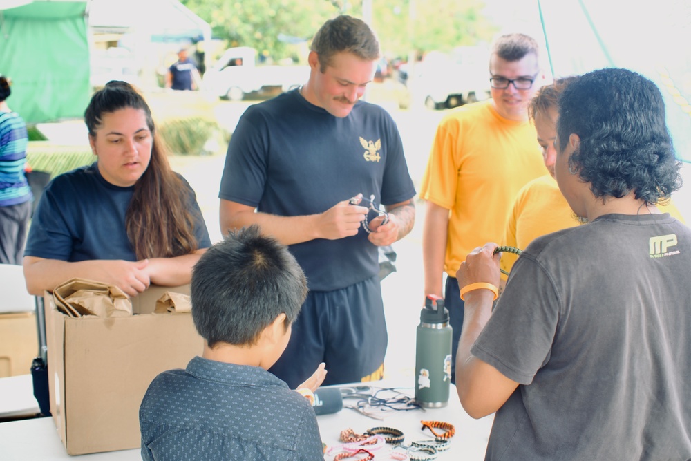 SEABEES FROM DETACHMENT YAP CELEBRATE YAP DAY