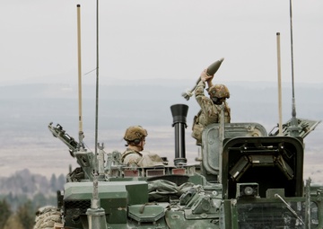 2CR Soldiers conduct mortar live fire range