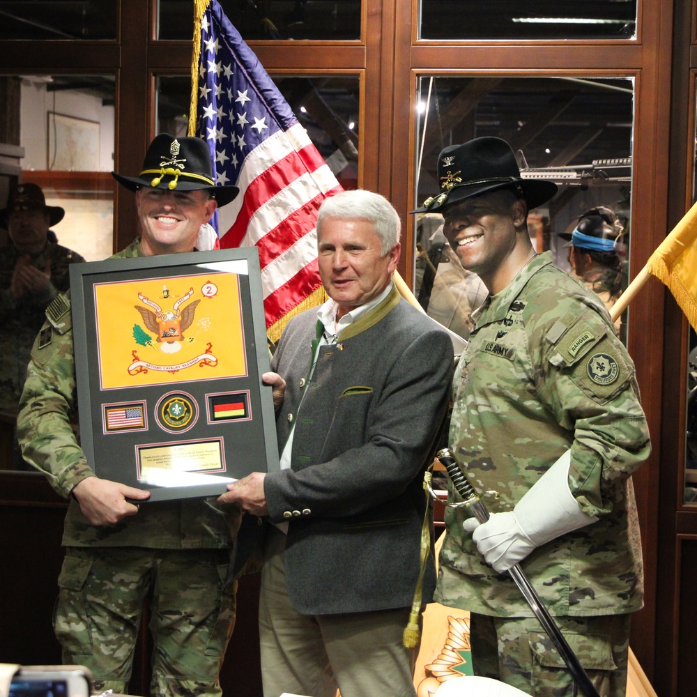 Franz Zeilmann receives honorary Dragooning and Retirement Ceremony